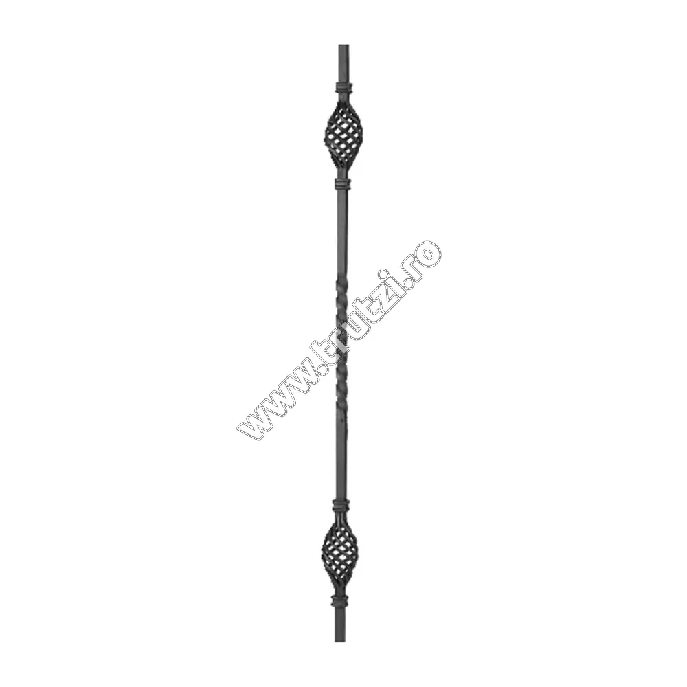 Imagine montant balustrada sect. 12x12mm rasucit, h 900mm, l 60mm
