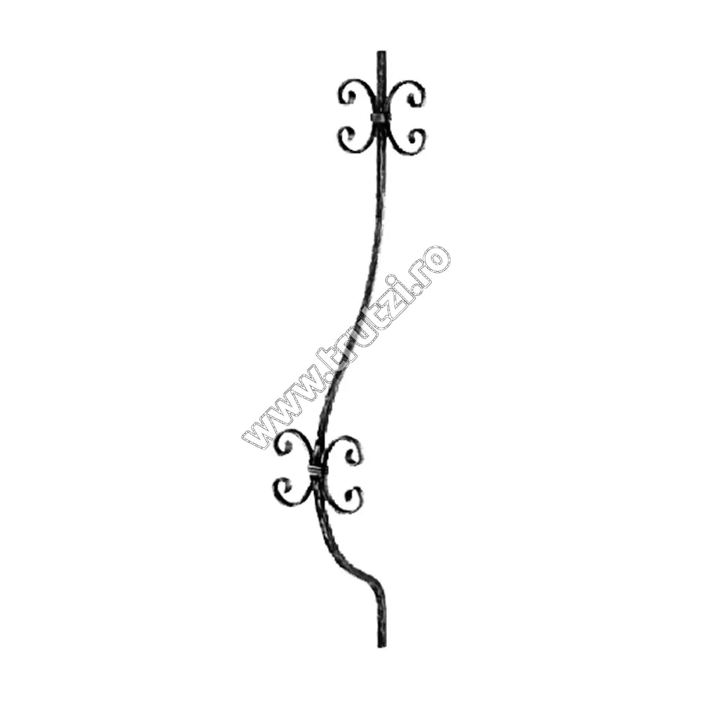 Imagine montant curbat sect. 12x12mm, int. 110mm, h 900mm, l 150mm