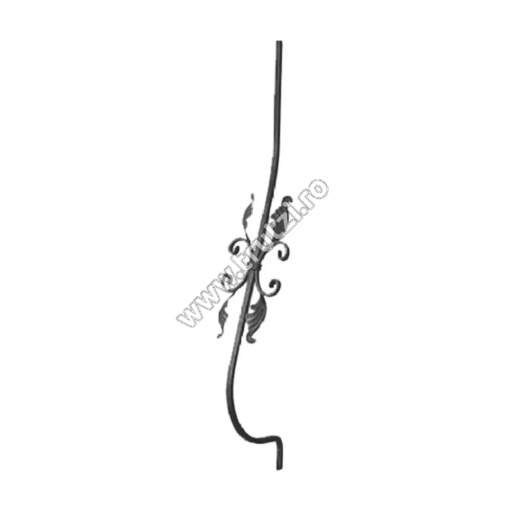 Imagine montant curbat sect. 12x12mm, int. 180mm, h 900mm, l 150mm