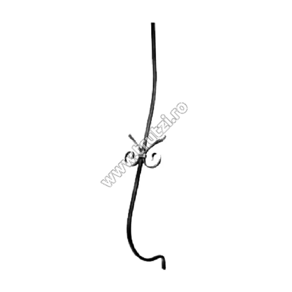 Imagine montant curbat sect. 12x12mm, int. 180mm, h 900mm, l 150mm