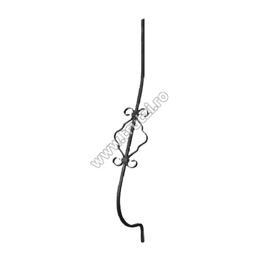 Imagine montant curbat sect. 12x12mm, int. 180mm, h 900mm, l 150mm