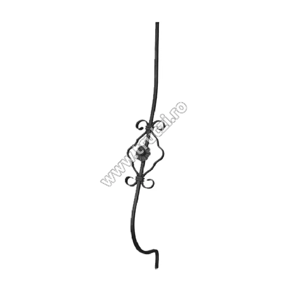 Imagine montant curbat sect. 12x12mm, int. 180mm, h 900mm, l 150mm