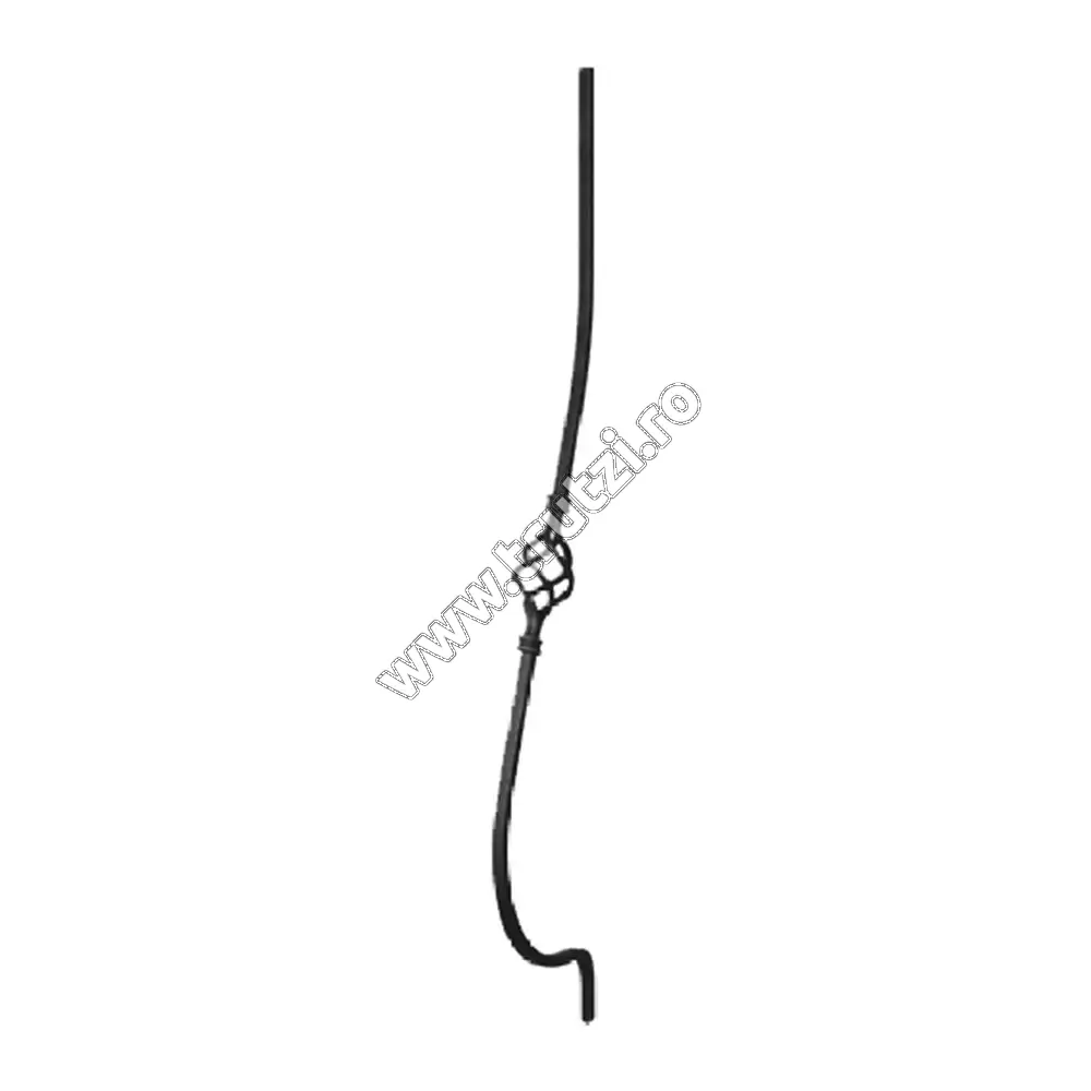 Imagine montant curbat sect. 12x12mm, int. 160mm, h 900mm, l 60mm