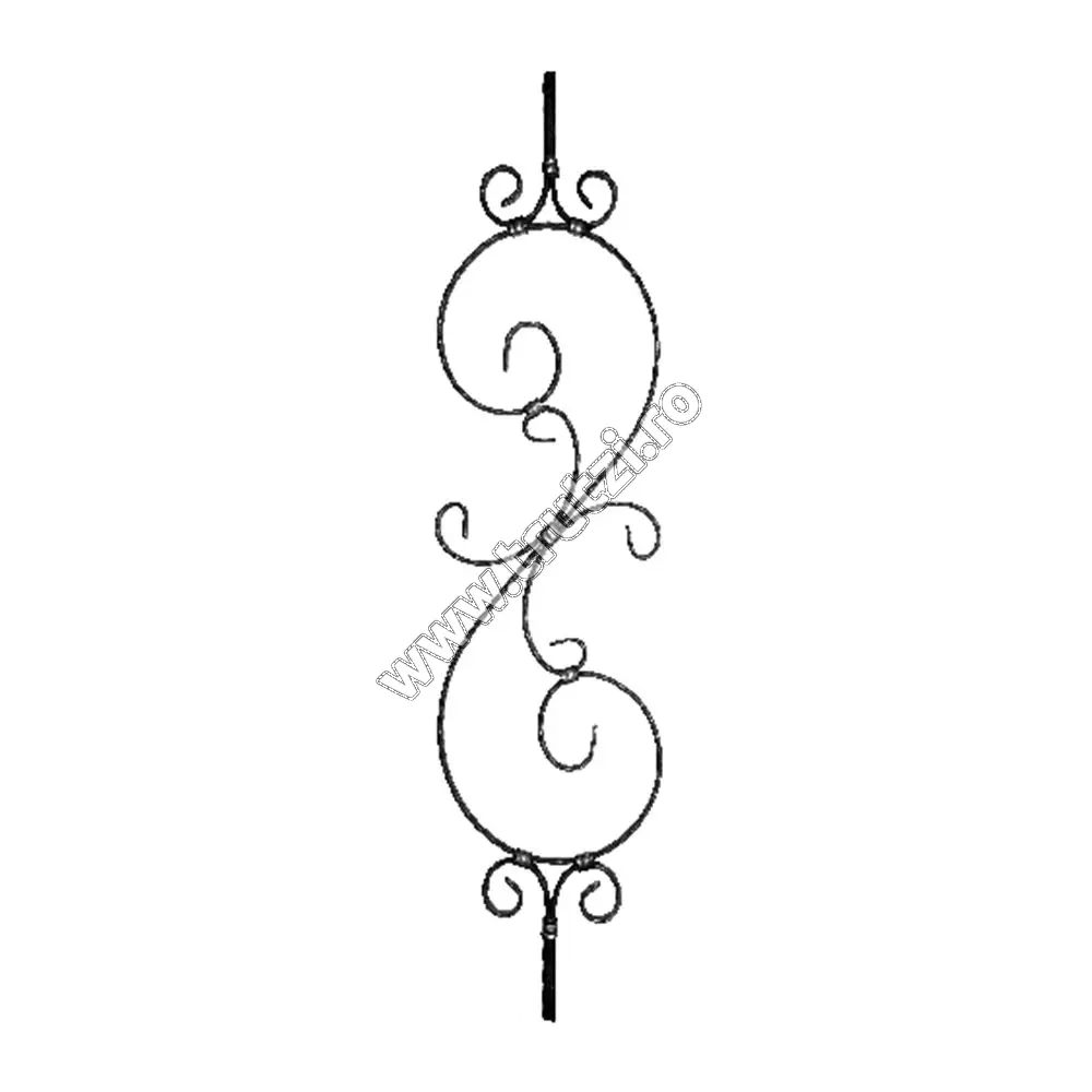 Imagine panou balustrada sect. 12x12mm amprentat, h 900mm, l 250mm