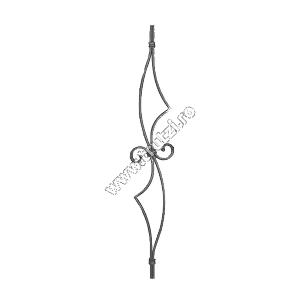 Imagine panou balustrada sect 16x8 mm lis , h 900 mm, l 150 mm