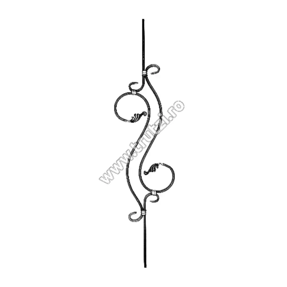 Imagine panou balustrada sect. 16x8mm canelat, h 900mm, l 180mm