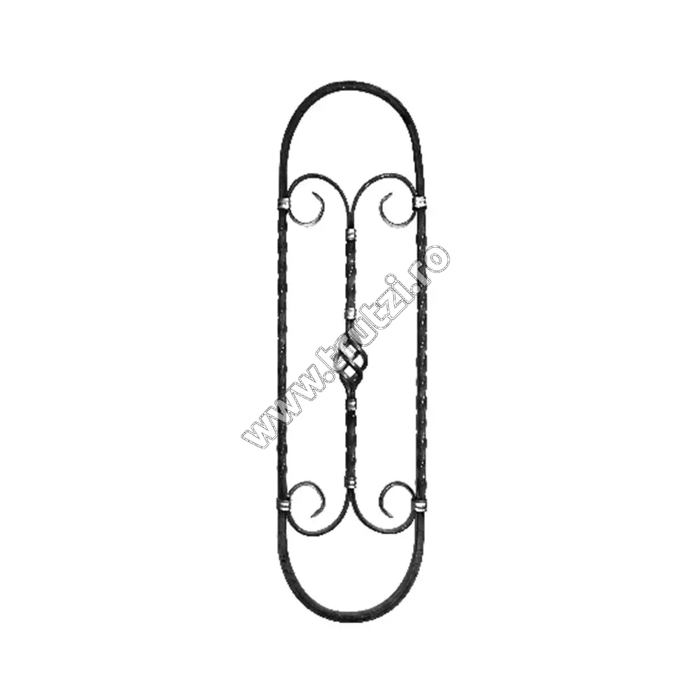 Imagine panou balustrada sect.12x12mm rasucit, canelat, h 800mm, l 250mm