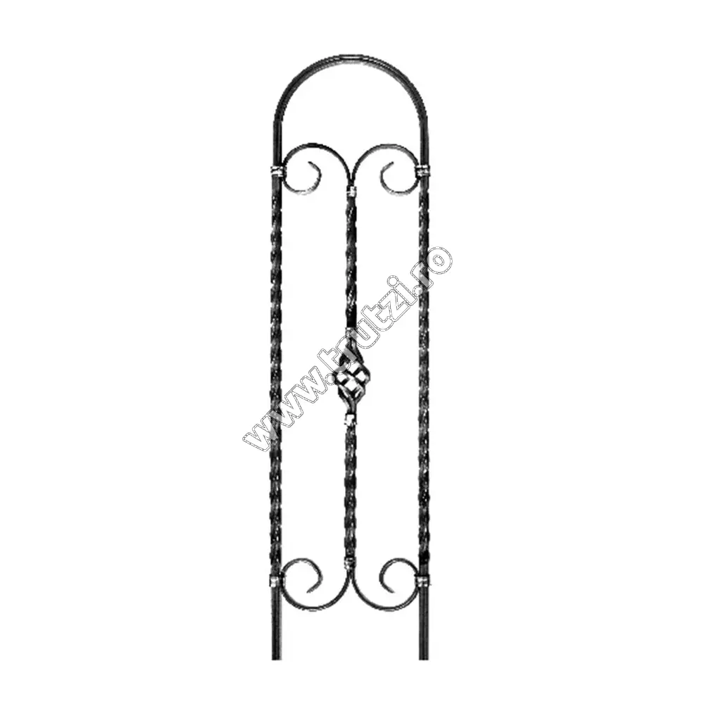Imagine panou balustrada sect.12x12mm rasucit, canelat, h 900mm, l 250mm
