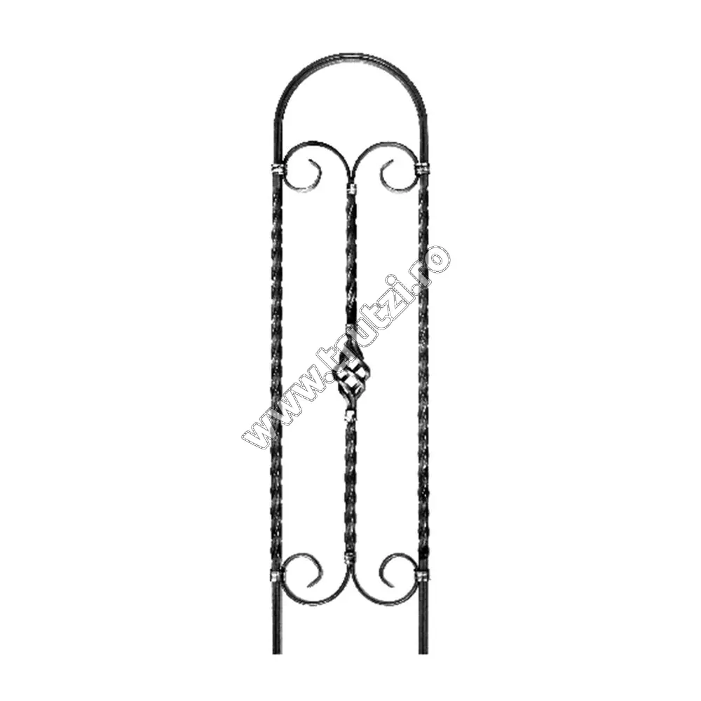 Imagine panou balustrada sect.12x12mm rasucit, canelat, h 900mm, l 250mm