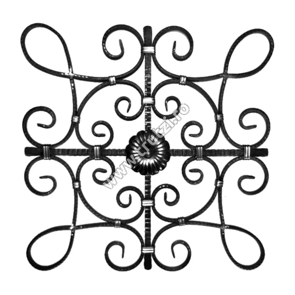 Imagine panou forjat sect. 12x12mm amprentat, h 660mm, l 660mm