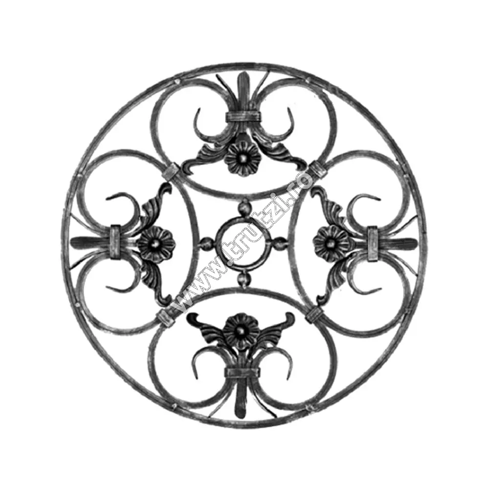Imagine panou forjat sect. 12x12mm canelat, fi 610mm