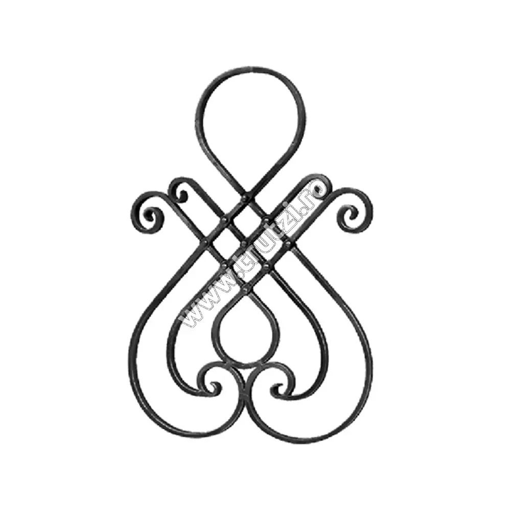 Imagine panou forjat sect. 12x12mm canelat, h 630mm, l 460mm