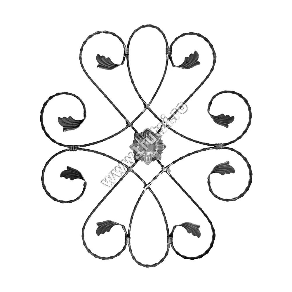 Imagine panou forjat sect. 12x5mm amprentat, h 590mm, l 510mm