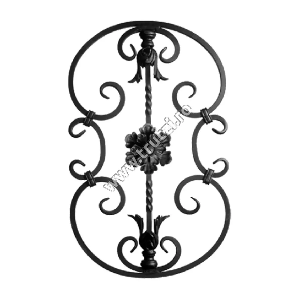 Imagine panou forjat sect. 12x5mm amprentat, h 600mm, l 370mm