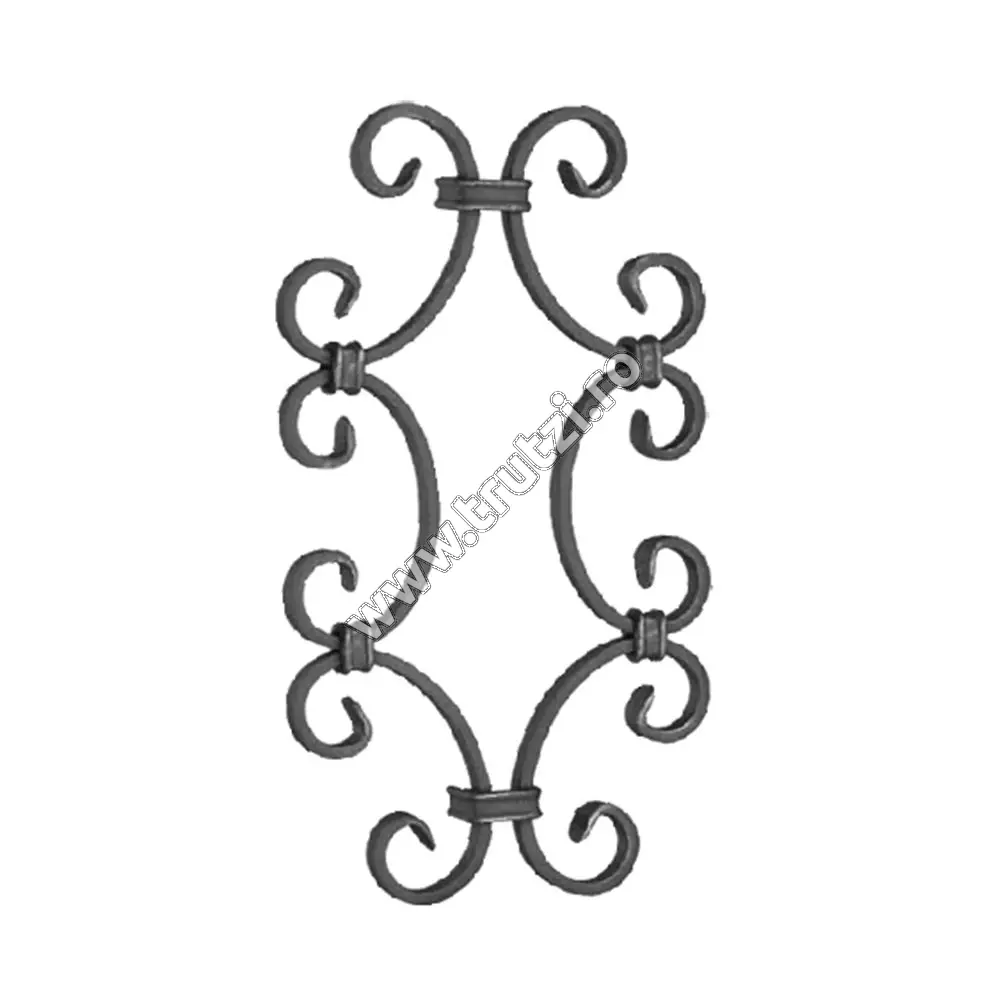 Imagine panou forjat sect. 12x5mm, h 330mm, l 190mm