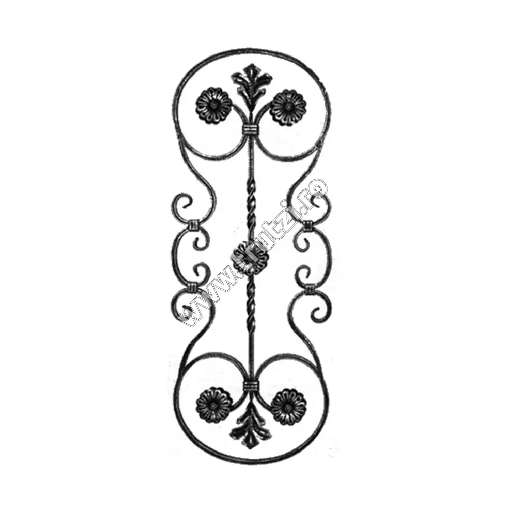 Imagine panou forjat sect. 12x6mm, h 800mm, l 300mm