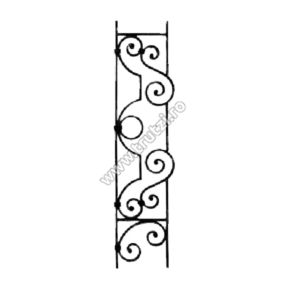 Imagine panou forjat sect. 14x8mm, h 1000mm, l 240mm