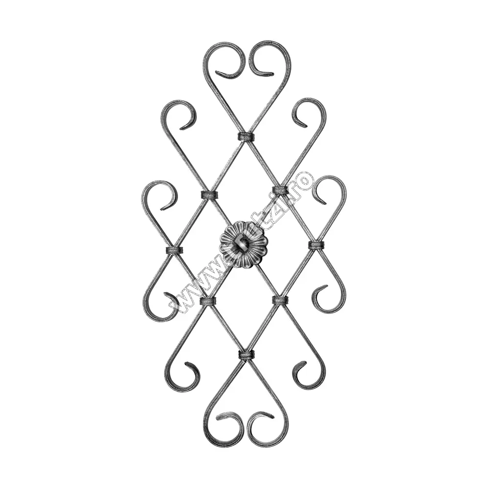 Imagine panou forjat sect. 16x6mm canelat, h 700mm, l 350mm