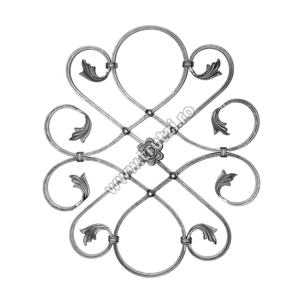Imagine panou forjat sect. 16x8mm canelat, h 590mm, l 510mm