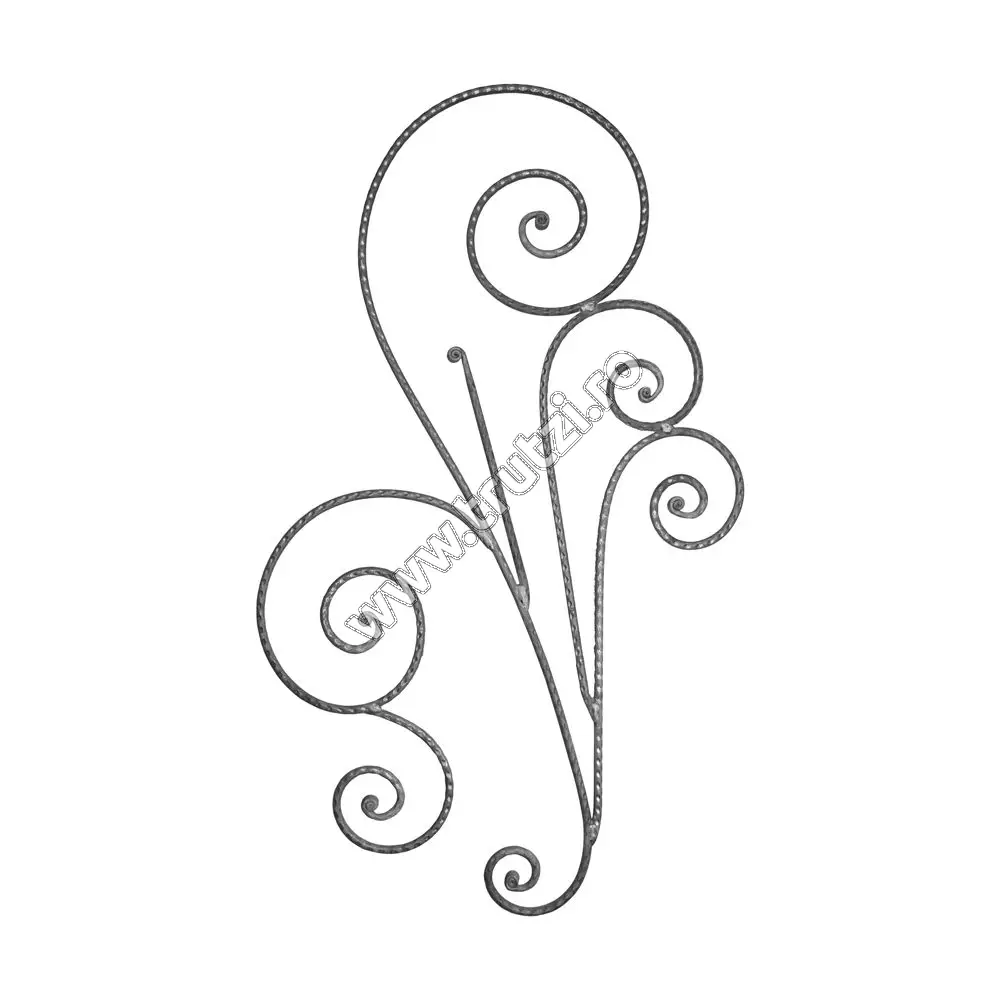 Imagine panou forjat sect. fi 12mm amprentat, h 1100mm, l 650mm