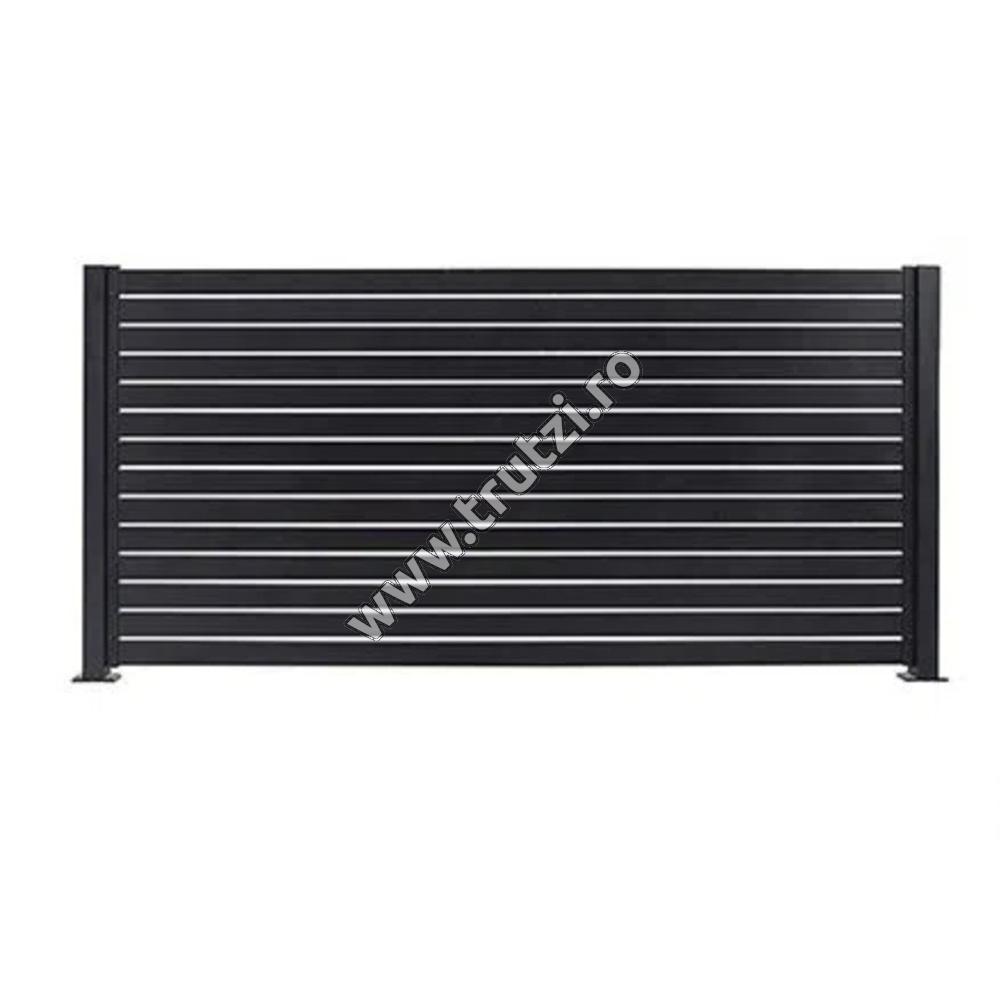 Imagine panou gard pvc model jaluzea, 1820*2440, alb