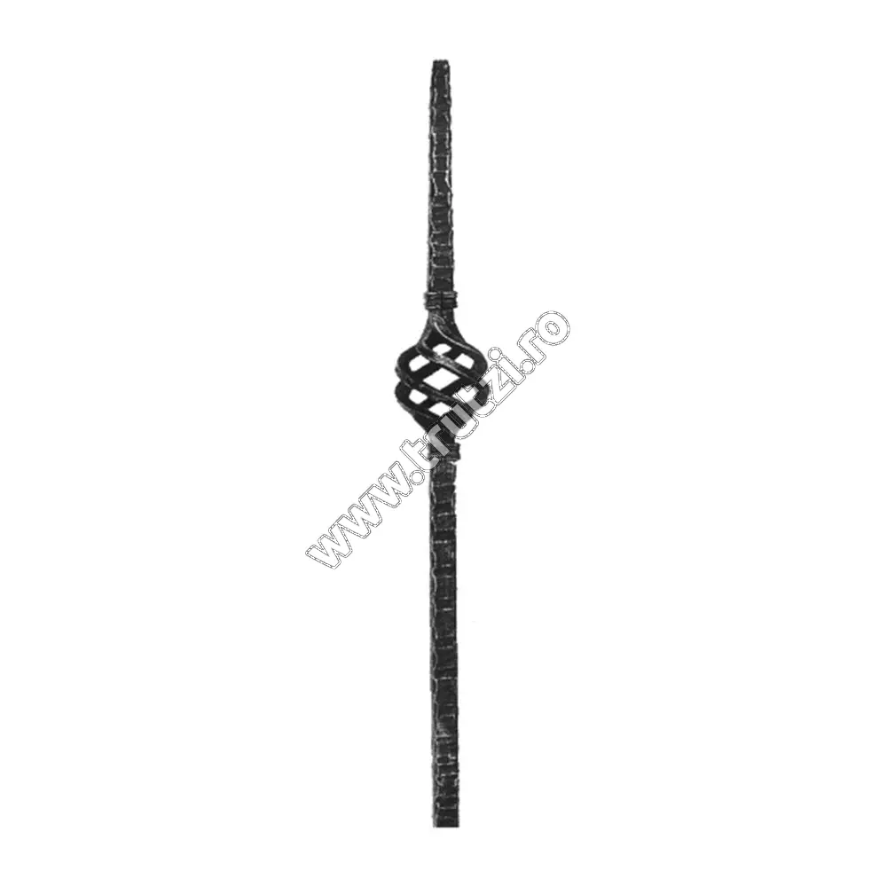Imagine prim montant sect. 25x25mm batut, h 1200mm