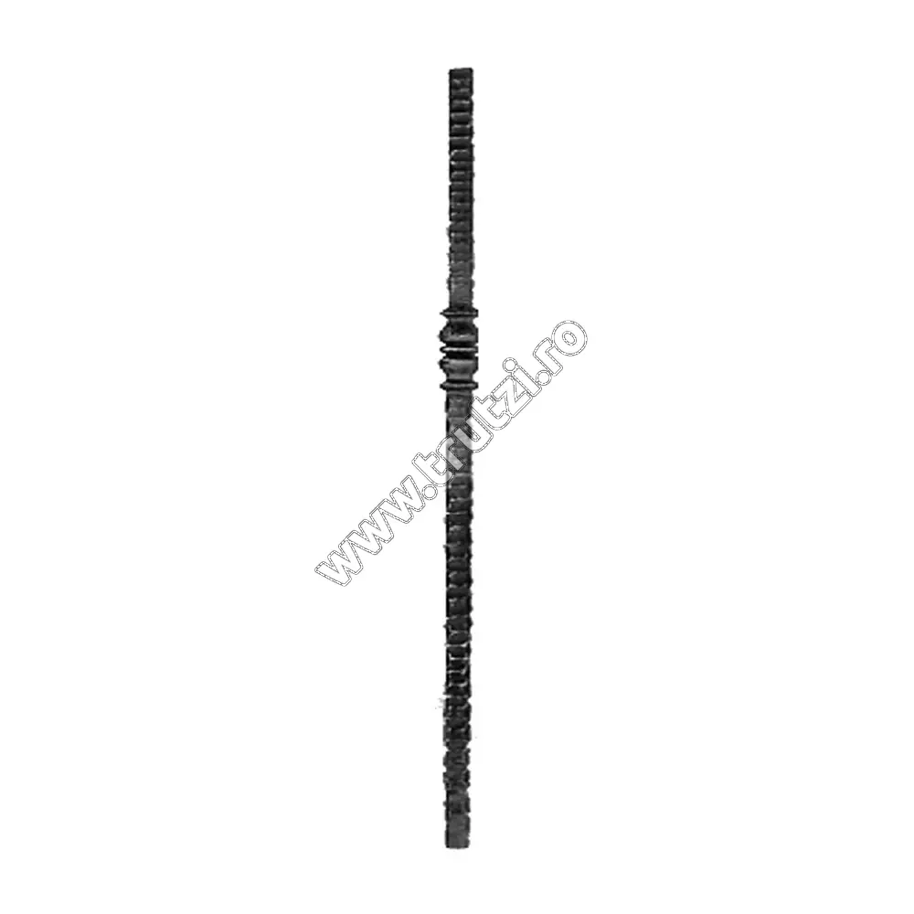 Imagine prim montant sect. 25x25mm batut, h 1200mm