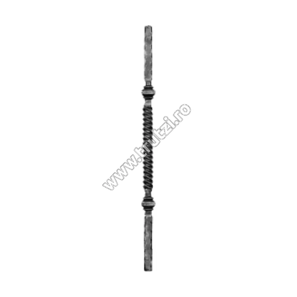 Imagine prim montant sect. 25x25mm batut, h 1200mm