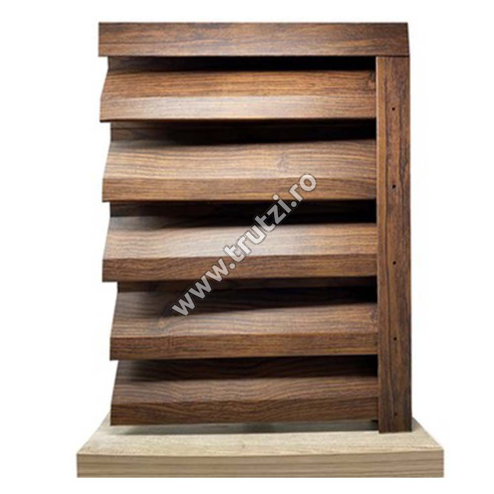 Imagine profil jaluzea atlas imitatie lemn mahon dublu, grosime 0.50mm