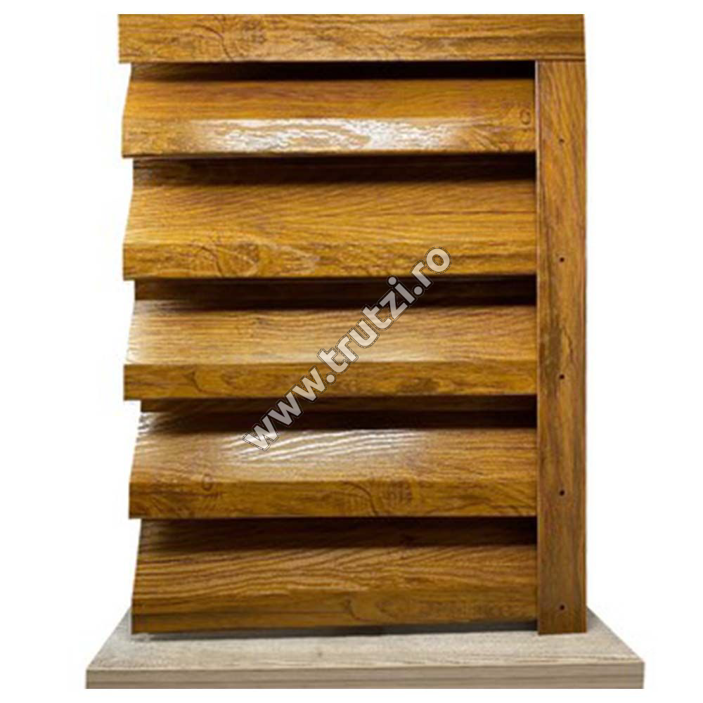 Imagine profil jaluzea atlas imitatie lemn stejar dublu, grosime 0.50mm