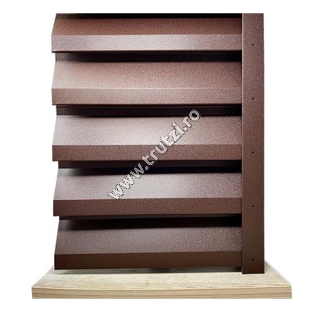 Imagine profil jaluzea atlas mat bmg dublu, grosime 0.50mm, maro ral 8017