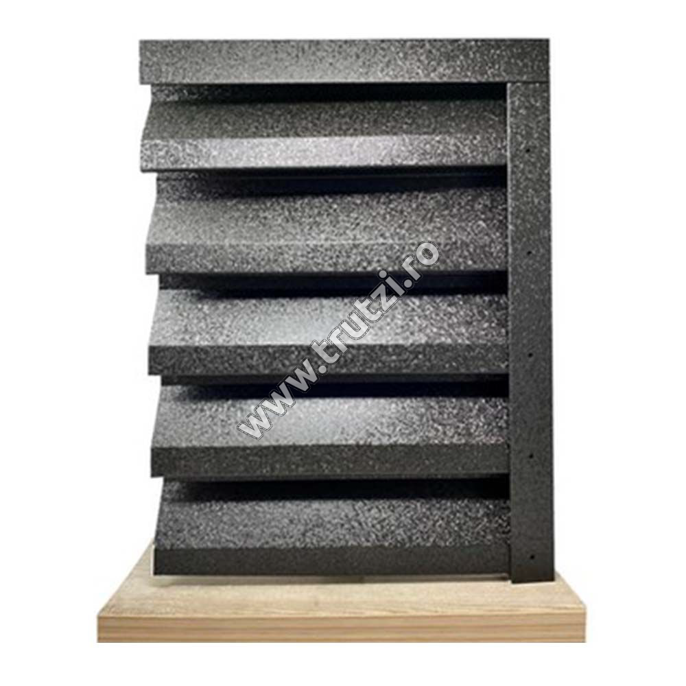 Imagine profil jaluzea atlas v-mat structurat, grosime 0.50mm, negru ral 9005