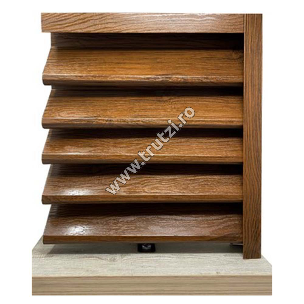Imagine profil jaluzea imitatie lemn nuc, grosime 0.40mm