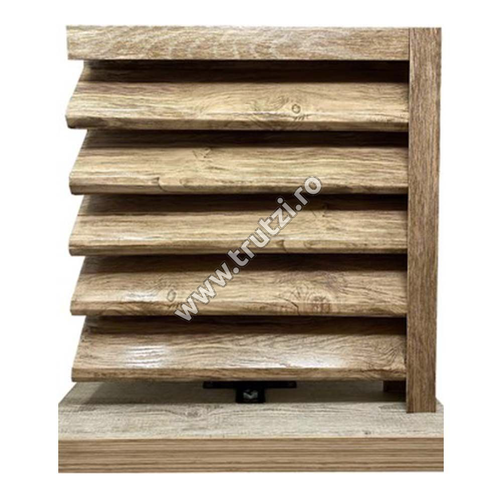 Imagine profil jaluzea imitatie lemn stejar alb, grosime 0.40mm