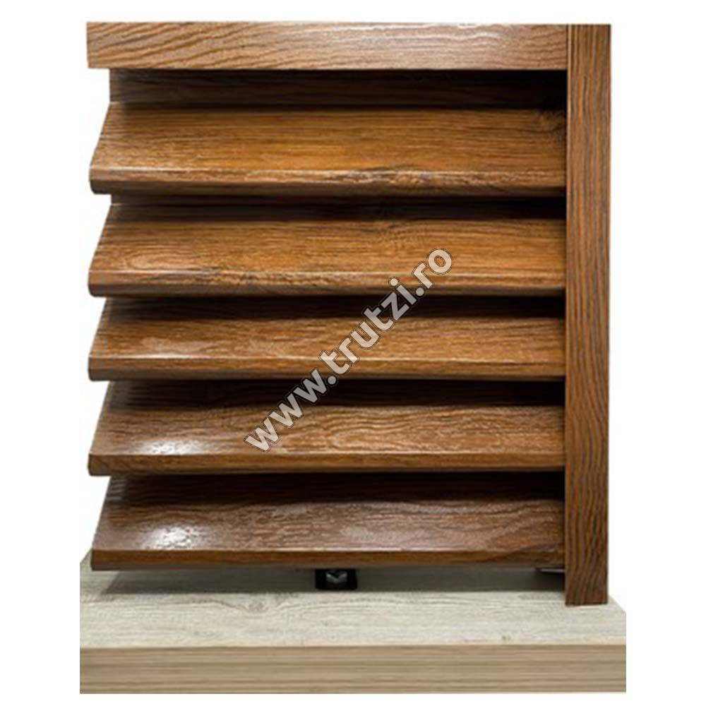 Imagine profil jaluzea sigma imitatie lemn nuc dublu, grosime 0.50mm