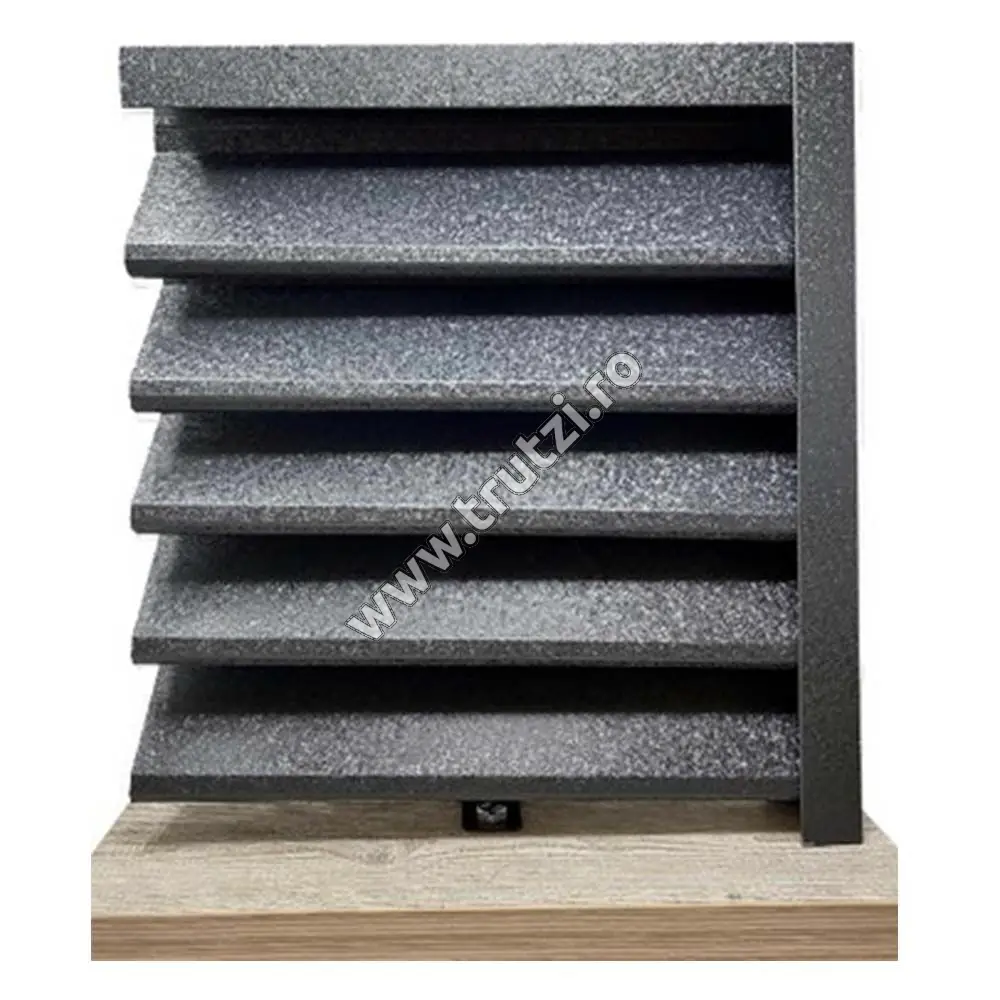 Imagine profil jaluzea sigma v-mat structurat, grosime 0.50mm, gri ral 7024
