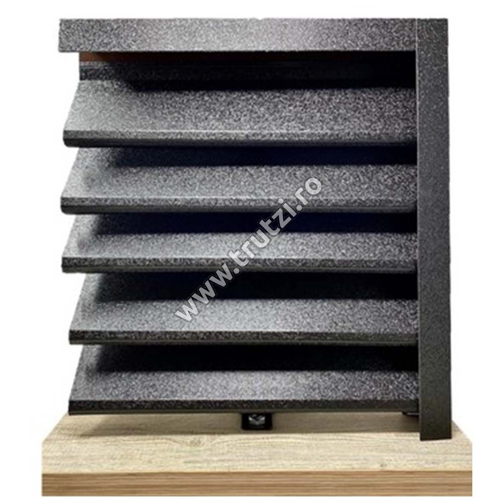 Imagine profil jaluzea sigma v-mat structurat, grosime 0.50mm, negru ral 9005