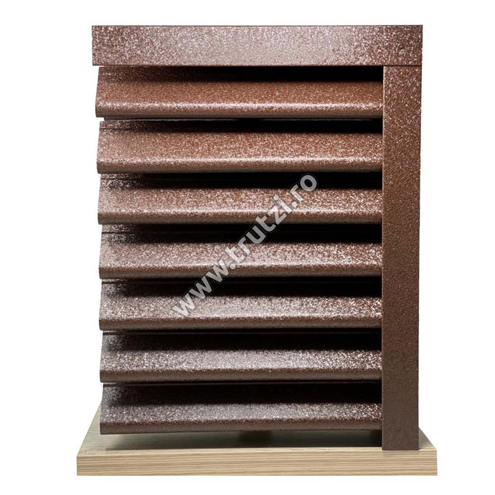 Imagine profil u orizontal v-mat structurat, maro ral 8017