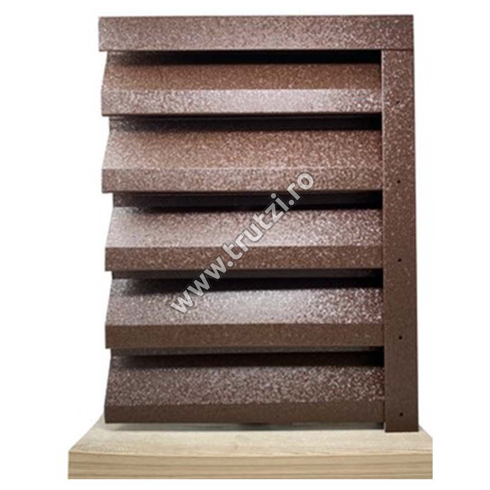 Imagine profil u orizontal v-mat structurat, maro ral 8017