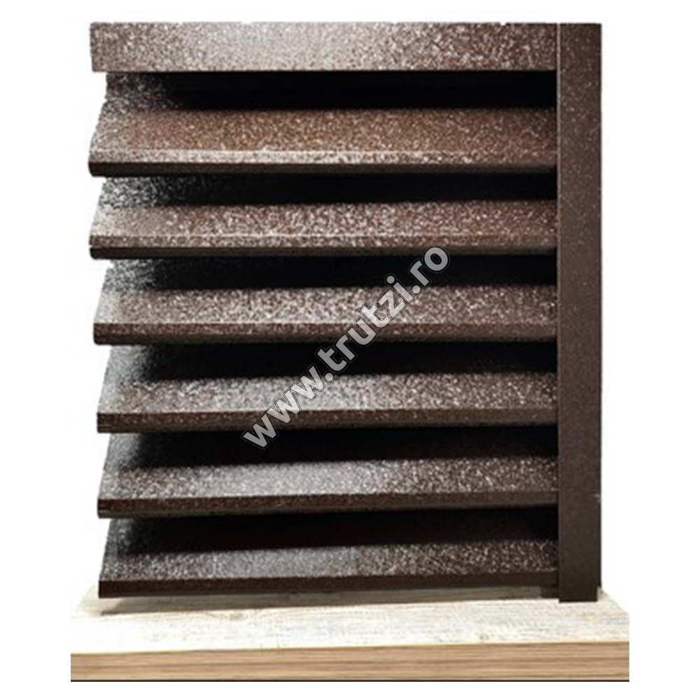 Imagine profil u orizontal v-mat structurat, maro ral 8019