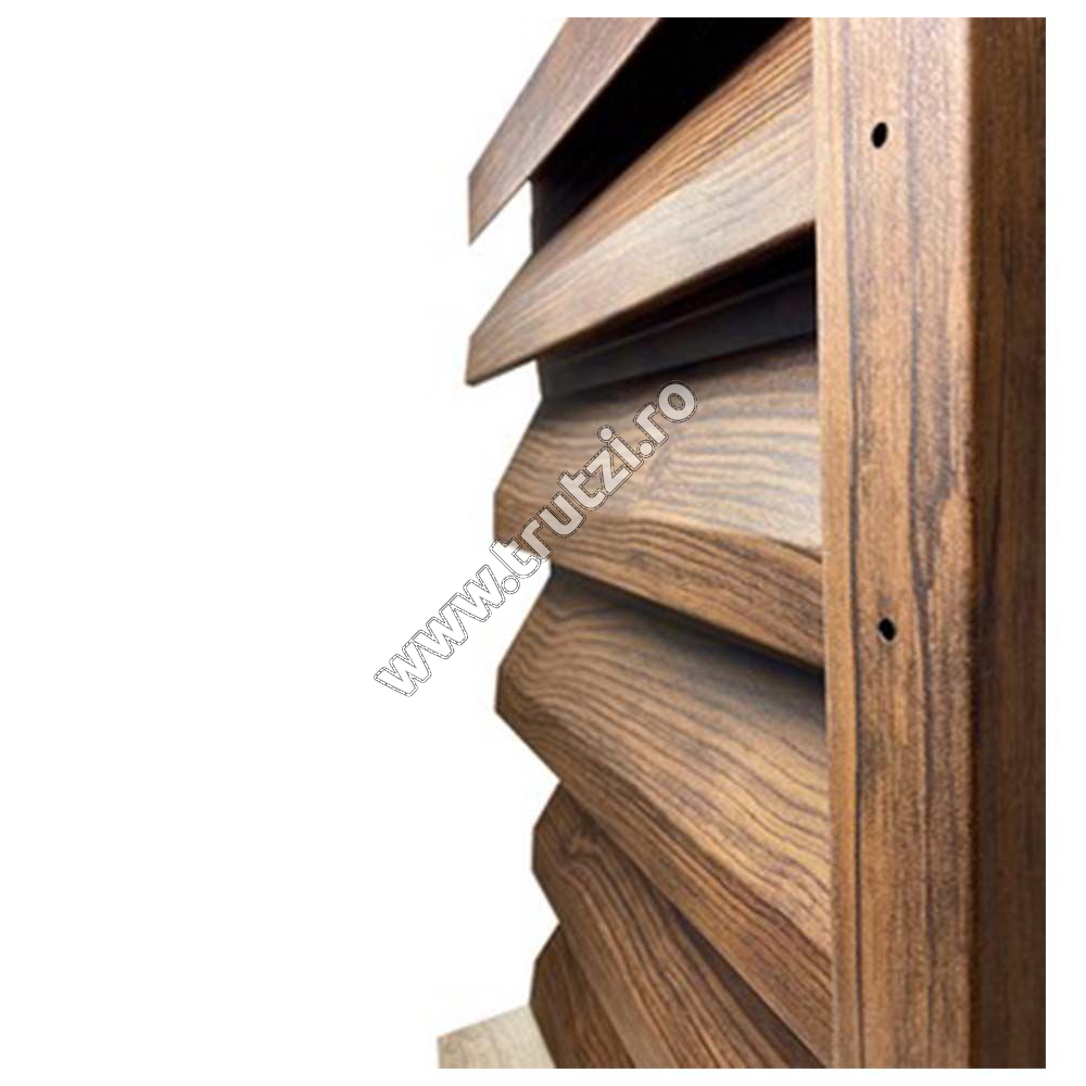 Imagine profil u vertical perforat imitatie lemn mahon dublu