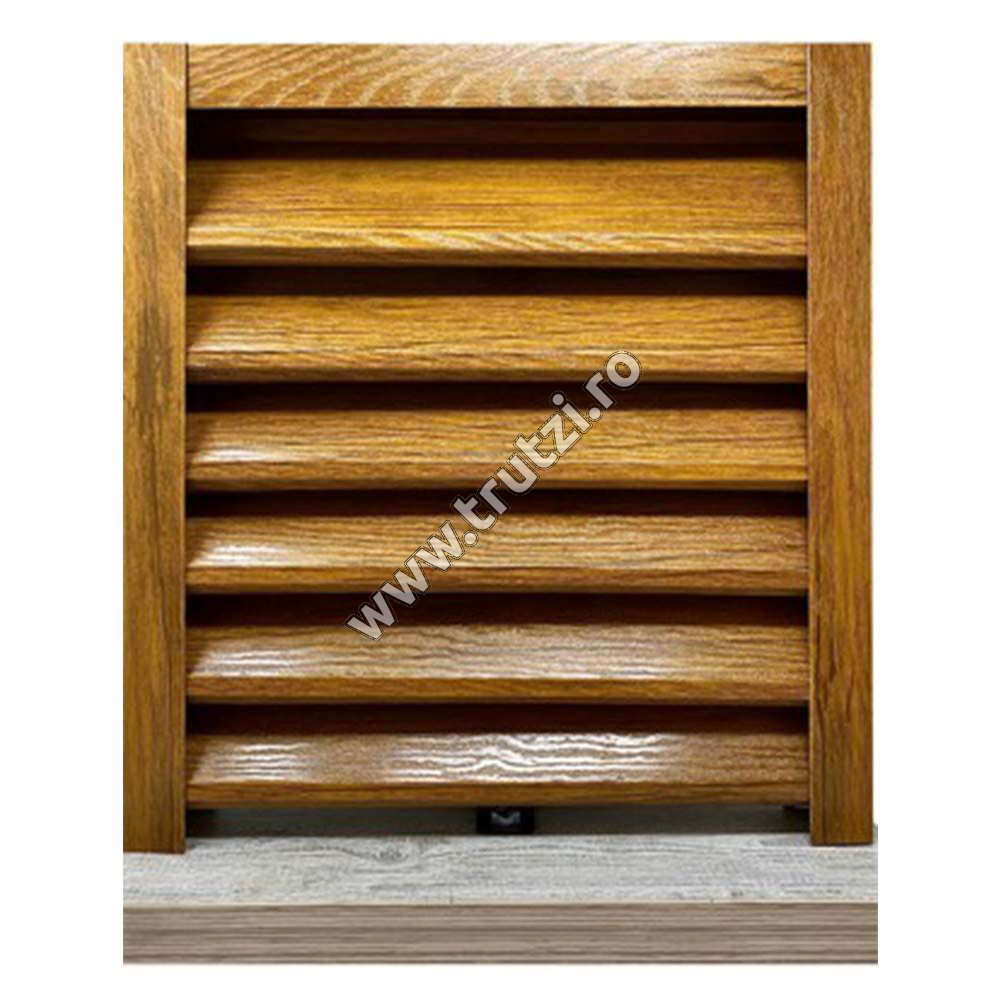 Imagine profil u vertical perforat imitatie lemn stejar dublu