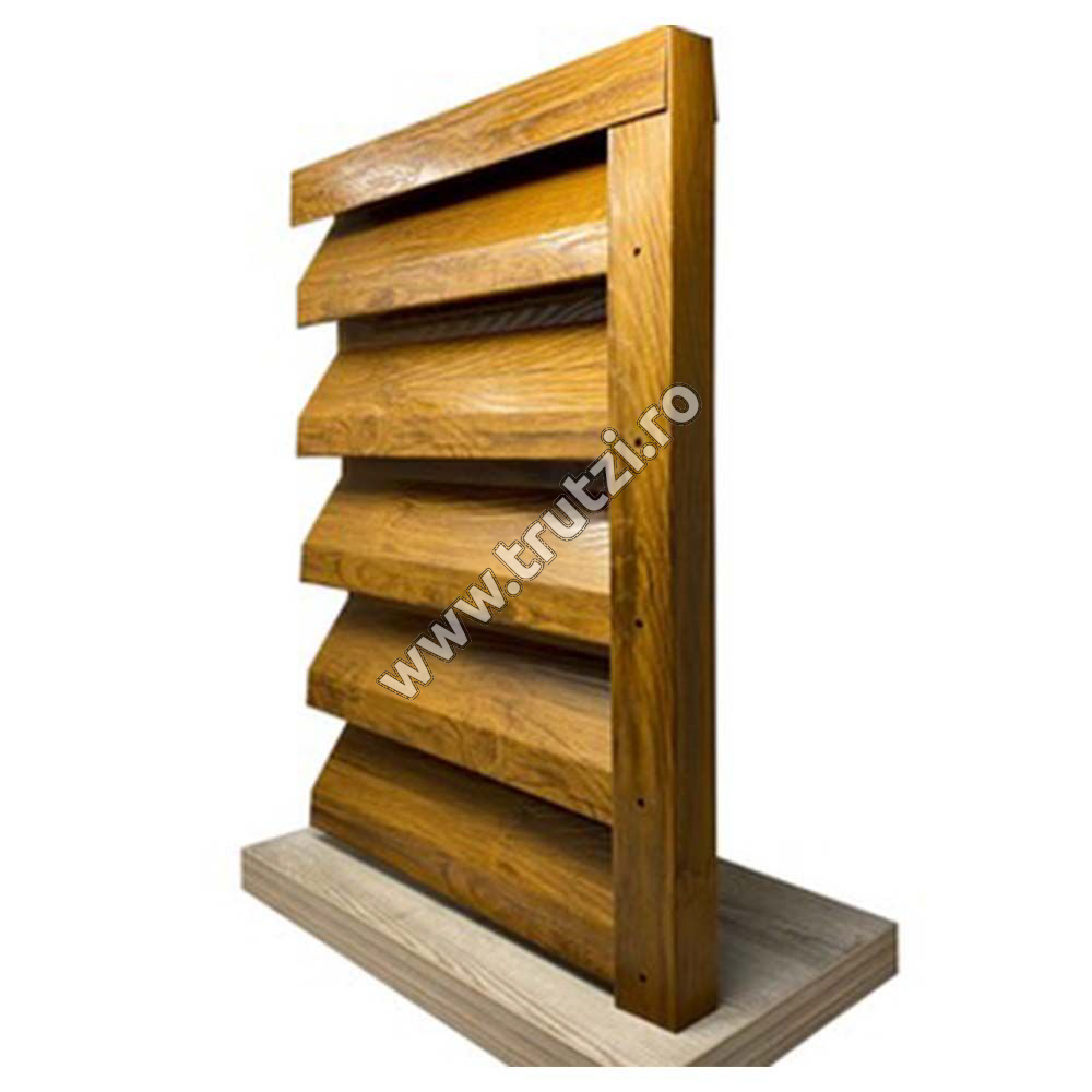 Imagine profil u vertical perforat imitatie lemn stejar dublu