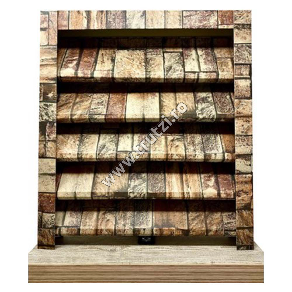 Imagine profil u vertical perforat imitatie piatra zid granit