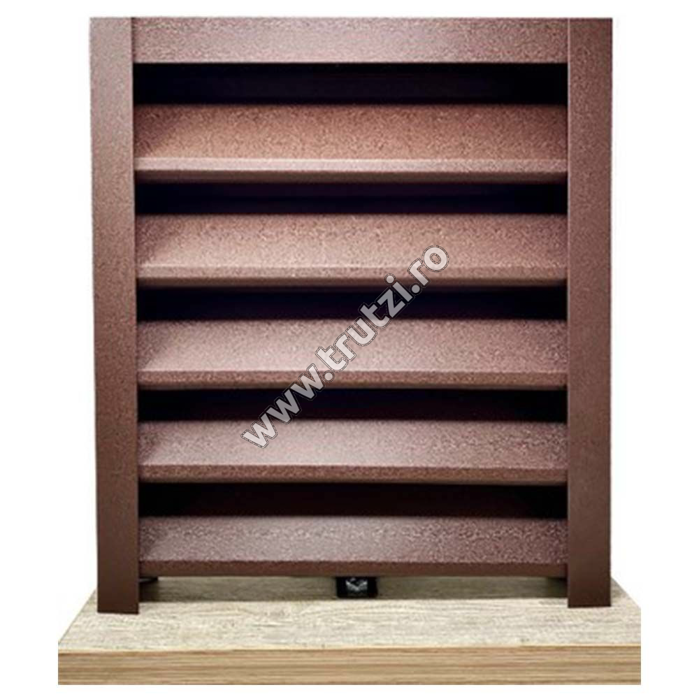 Imagine profil u vertical perforat mat bgm dublu, maro ral 8017