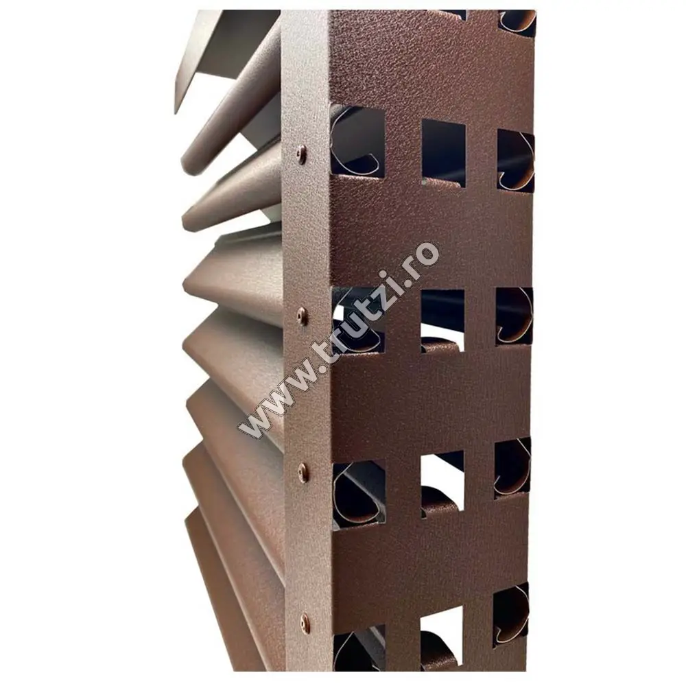 Profil U vertical perforat mat BGM, maro RAL 8017