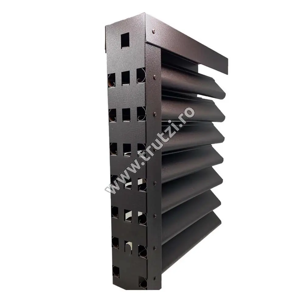 Imagine profil u vertical perforat mat bgm, maro ral 8019