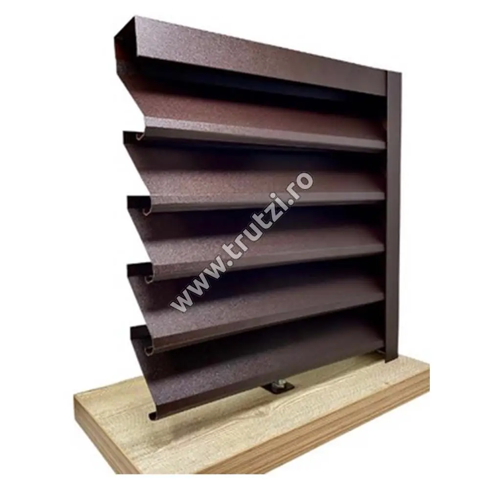 Imagine profil u vertical perforat mat bgm, maro ral 8019