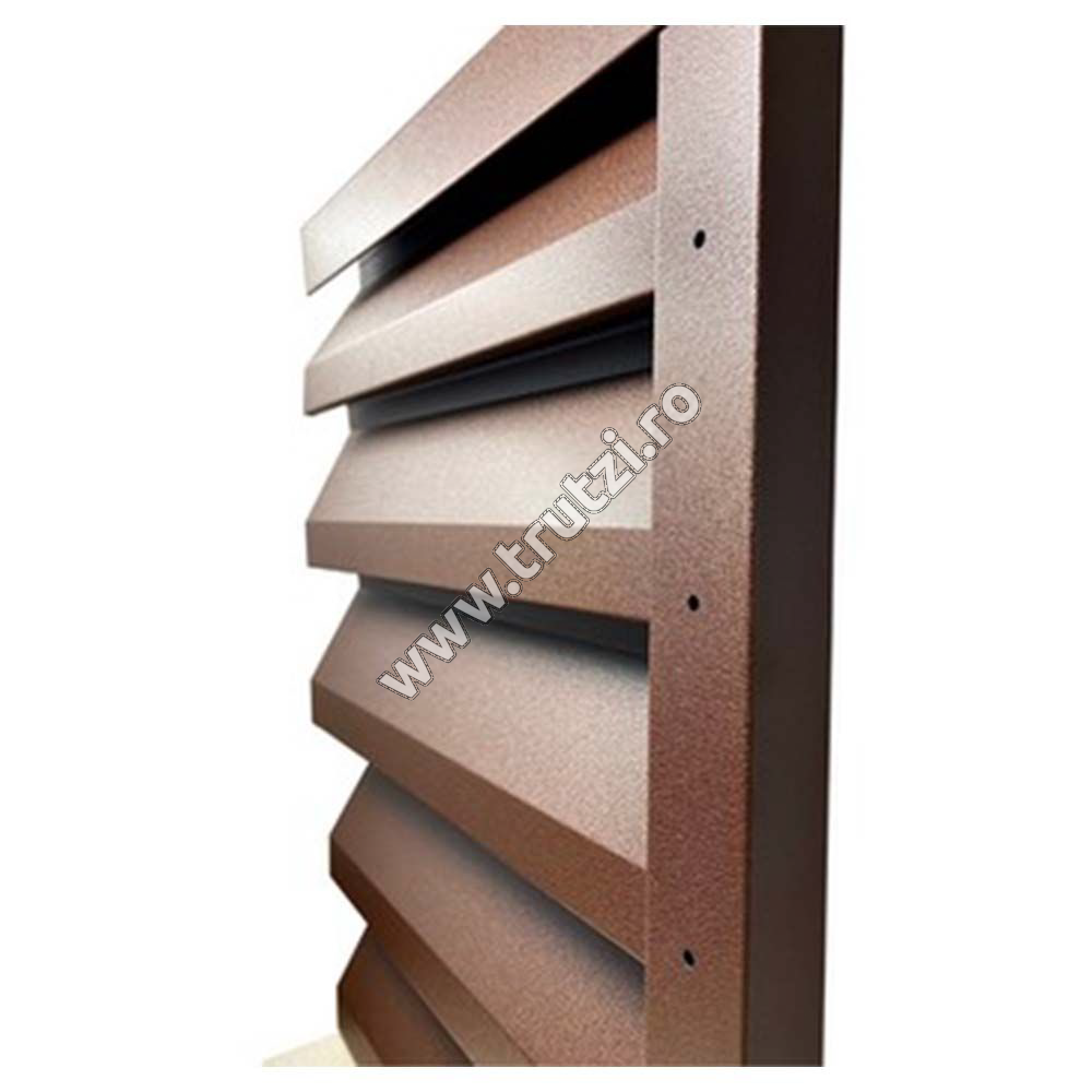 Imagine profil u vertical perforat mat bmg dublu, maro ral 8017