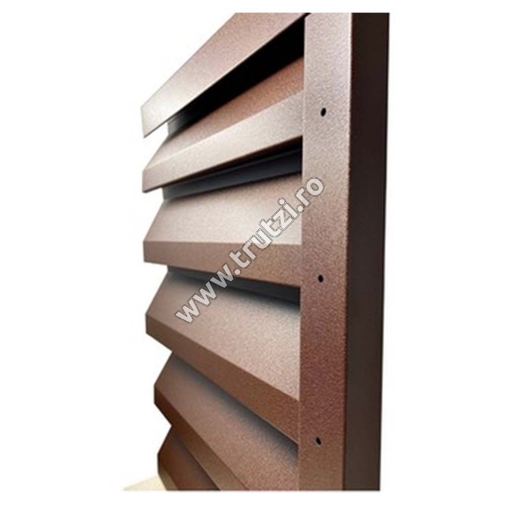 Imagine profil u vertical perforat mat bmg, maro ral 8017